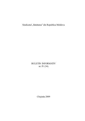 Buletin informativ 4 (2009) - Sindicatul "Sănătatea"