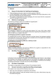 Guideline Handling and packaging of parts supplied to IMS-CS 1 ...