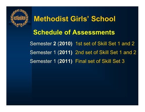 Briefing for Sec 3 Methodist Girls' School