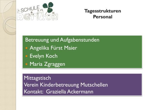 Einschulung Praesentation 2012 - Primarschule Berikon