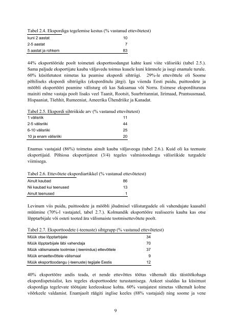 Puidutööstuse- ja puittoodete tootmisettevõtted ning ...