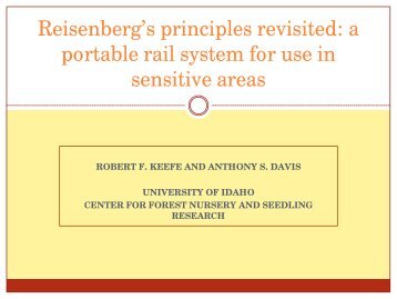 Reisenberg's principles revisited: a portable rail system for use in ...