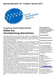 Augsburger Agendazeitung Nr. 38 - Nachhaltigkeit - Stadt Augsburg