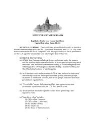 Legislative Conference Center Guidelines Capitol Extension, Room ...