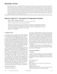 The physics of fundamental constants