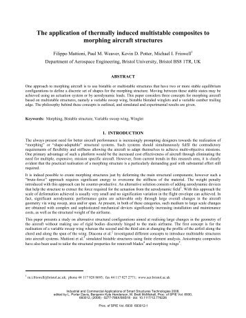 The application of thermally induced multistable ... - Michael I Friswell