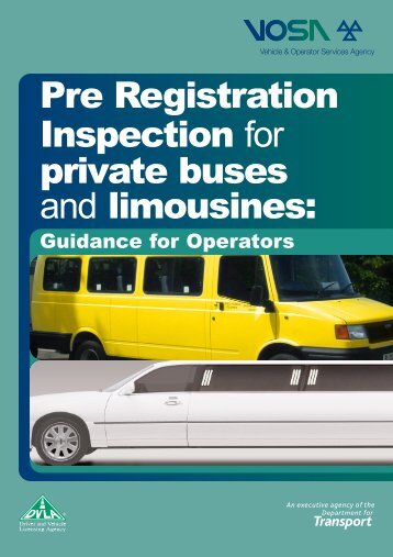 Pre Registration Inspection for private buses and limousines ...