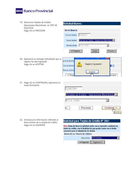 Solicitud de divisas para compras por Internet ... - Banco Provincial