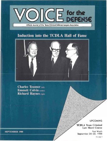 TCDLA Texas Criminal Law Short Course - Voice For The Defense ...