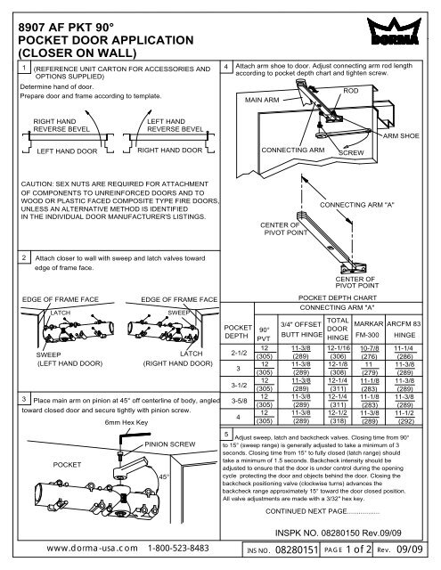 Pinion Depth Chart