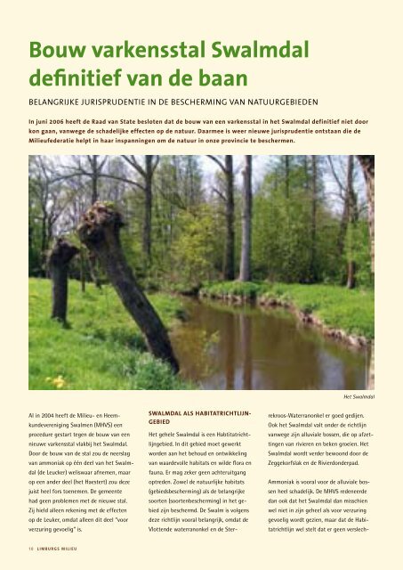 Limburgs Milieu nr. 3 2006 - Milieufederatie Limburg