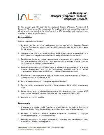 job description research fellow institute for corporate event planner job description