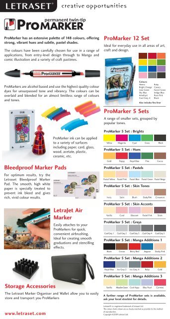 Letraset Promarker Color Chart