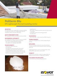 Politerm Blu EPS: Lightweight thermal insulating mortar - Isover