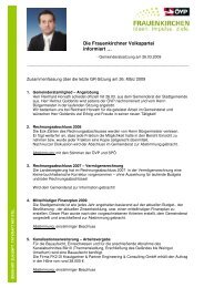 Gemeinderatssitzung am 26.03.2009 - ÃVP Frauenkirchen