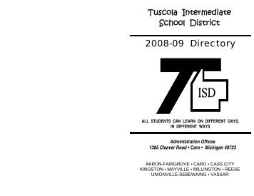 2008-09 Directory - Tuscola Intermediate School District