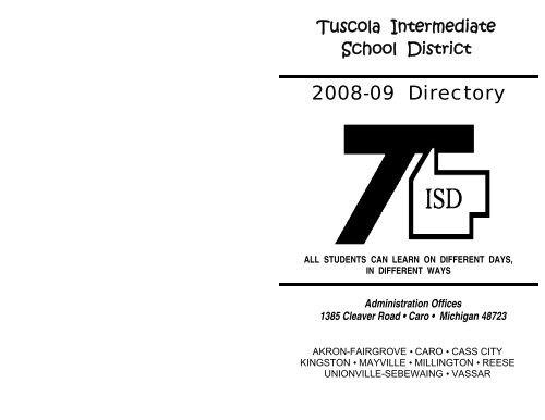 2008-09 Directory - Tuscola Intermediate School District