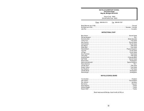 2008-09 Directory - Tuscola Intermediate School District