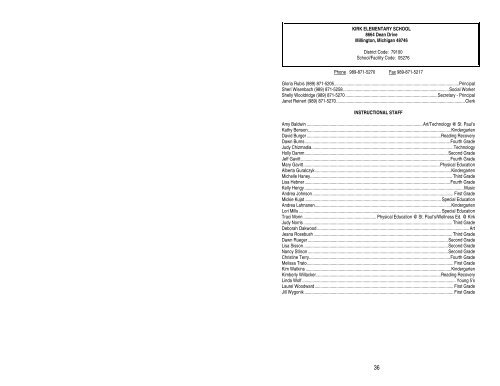 2008-09 Directory - Tuscola Intermediate School District