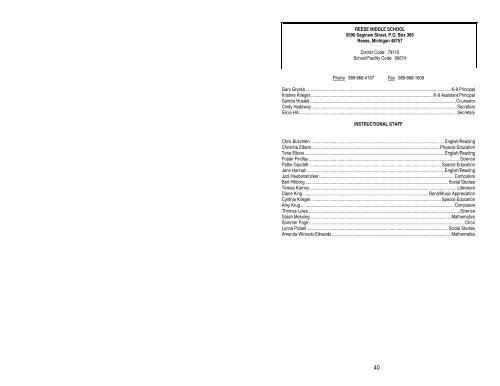 2008-09 Directory - Tuscola Intermediate School District