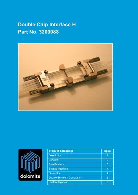 datasheet - Dolomite Microfluidics