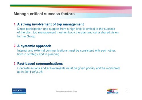 Rexel Communication Plan 2012 - Energy in Motion Toolkit