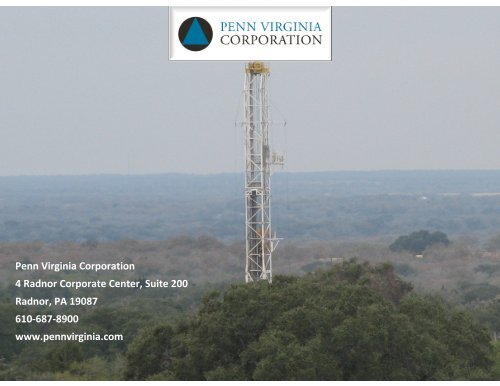 View this Presentation - Penn Virginia Corporation