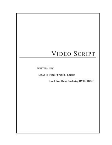 VIDEO SCRIPT - IPC Training Home Page