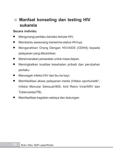 buku pocket guide - Komunitas AIDS Indonesia