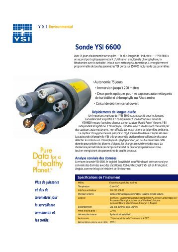 Sonde YSI 6600 - Anhydre