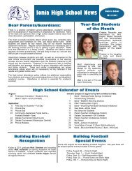 Ionia High School News 2011-2012 - Ionia Public Schools