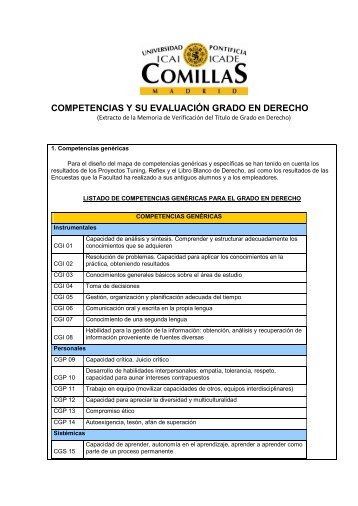 competencias y su evaluaciÃ³n grado en derecho - UPCO