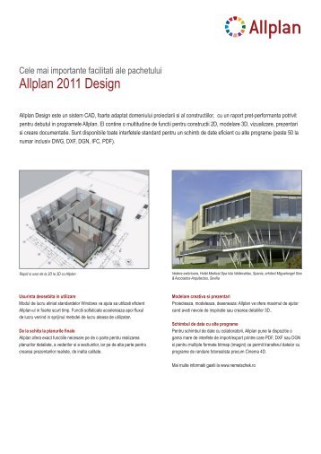 Allplan 2011 Design - proiectare arhitectura constructii - Nemetschek
