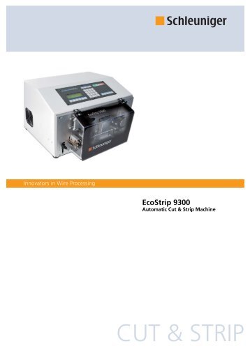 EcoStrip 9300 Datasheet - Schleuniger Group