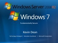 Security Features for Windows 7 & Server 2008 R2 - OIT Website