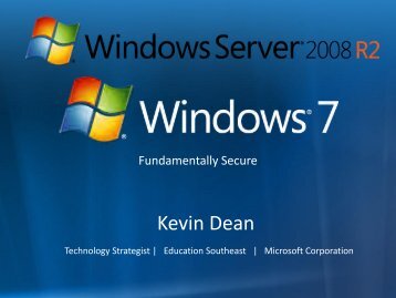 Security Features for Windows 7 & Server 2008 R2 - OIT Website