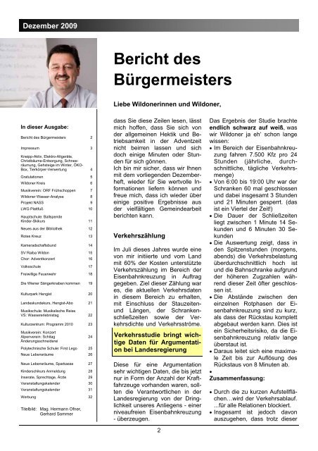 kÃ¶nnen sie die Gemeindezeitung von Dezember 2009 als ... - Wildon