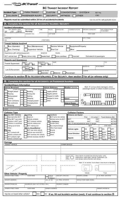 Truck Driver Accident Report Form Fill Out And Sign Collision Report image.