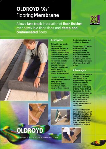 Oldroyd Xs Flooring Membrane - Safeguard Europe Ltd.