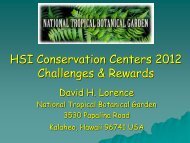 HSI Conservation Centers - Heliconia Society International