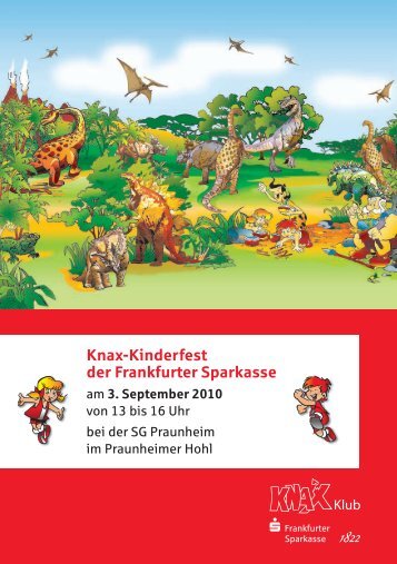 Einladung zum Knax-Kinderfest der Frankfurter Sparkasse - GeldKarte
