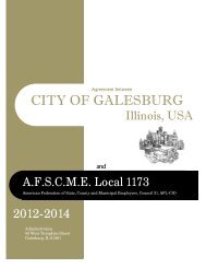 AFSCME Contract 2012-2014 - City of Galesburg