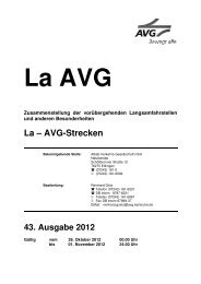 La â AVG-Strecken - Albtal Verkehrs Gesellschaft mbH