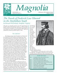 The Travels of Frederick Law Olmsted in the Antebellum South