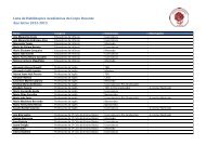 Lista de HabilitaÃ§Ãµes AcadÃ©micas do Corpo Docente Ano letivo ...