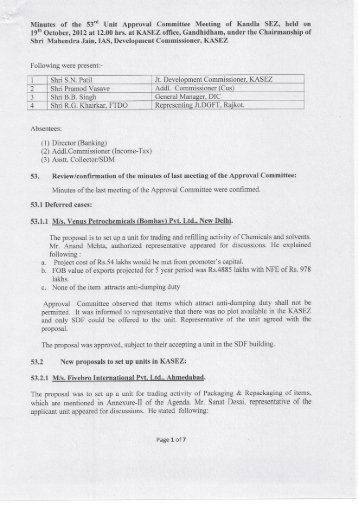 Shri Mahendra Jain, IAS, Development Commissioner ... - Kasez.com