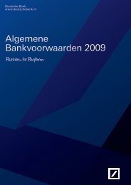 Algemene Bankvoorwaarden 2009 - Deutsche Bank