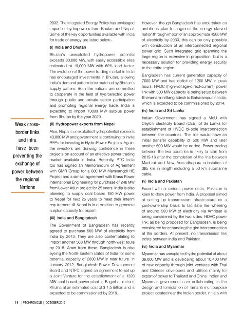 PTChronicle - October 2012 - PTC India Limited