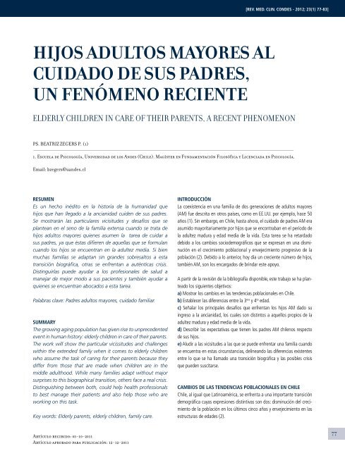 Hijos adultos mayores al cuidado de sus padres, un fenÃ³meno ...