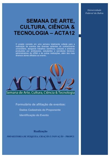 Semana de Arte, Cultura, CiÃªncia e Tecnologia - ACTA 11